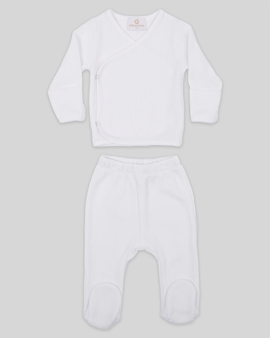 Mio Cotton White Special Knit Kimono Set
