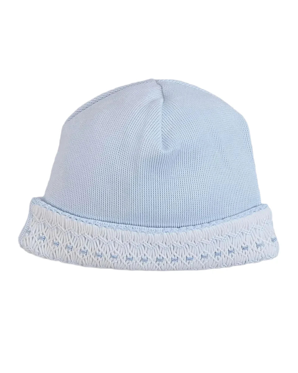 Mio Cotton Blue Special Knit Smocked Hat