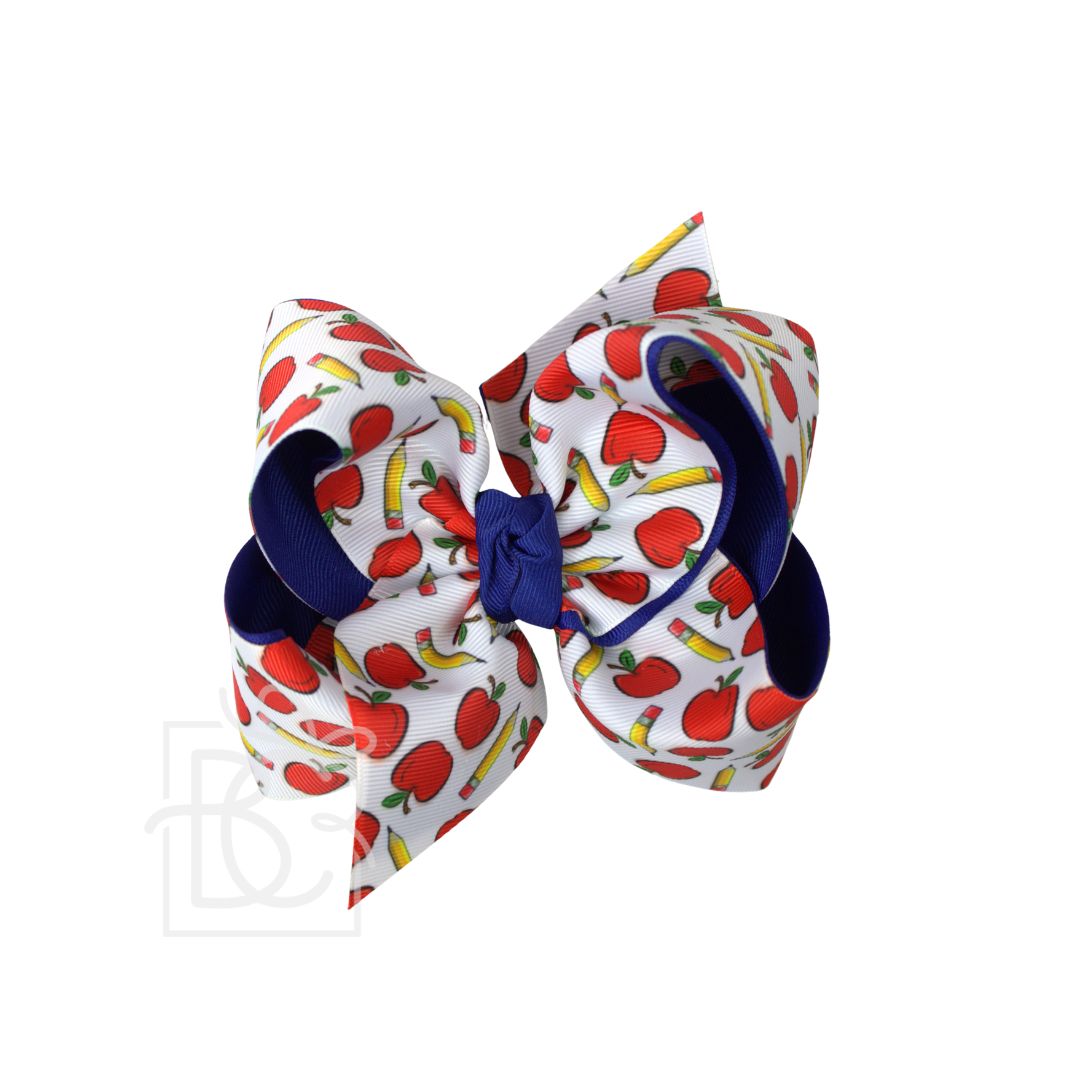 5.5" Apple Pencil Print Specialty Bow