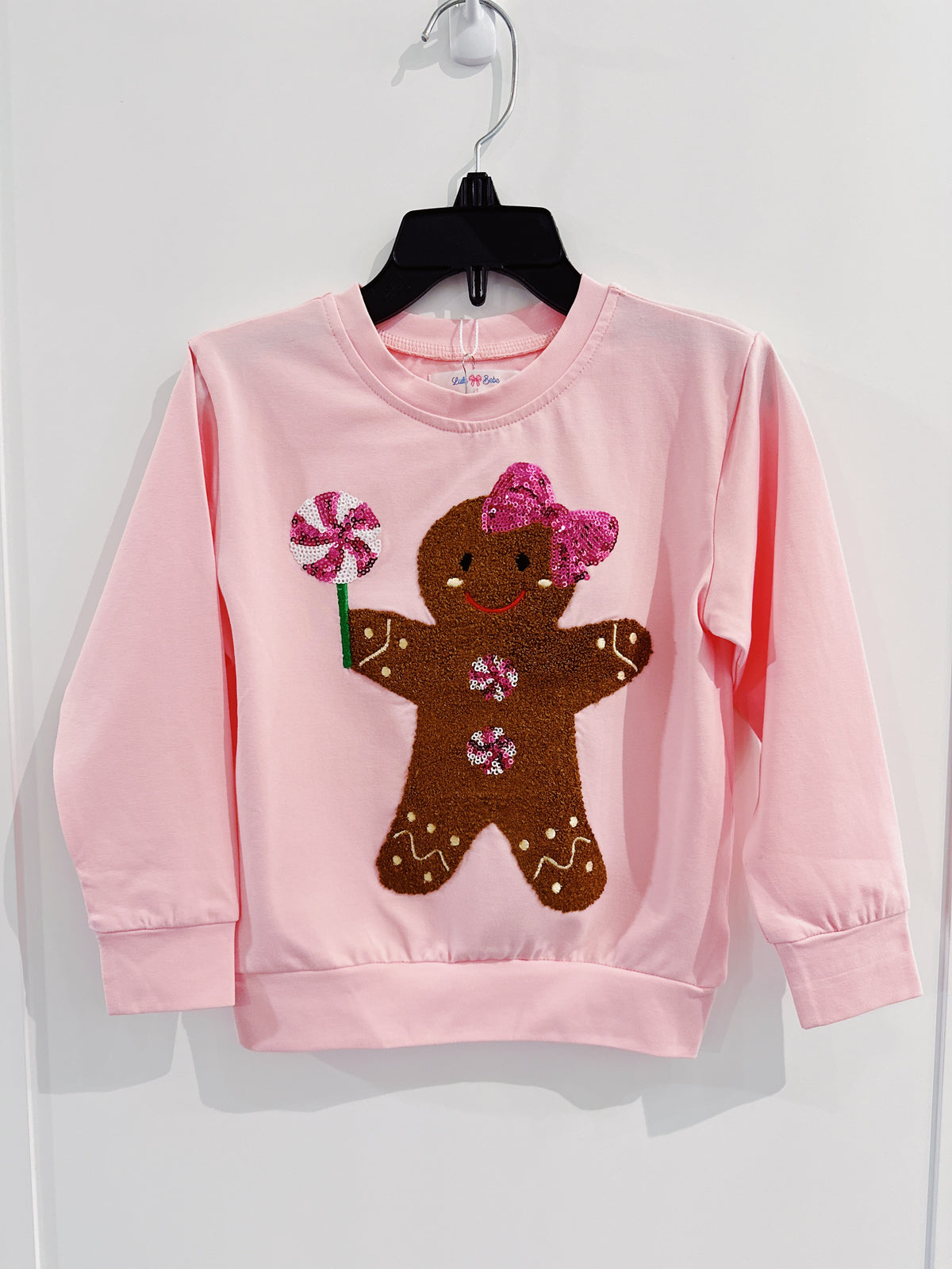 LuLu BeBe Pink Gingerbread L/S Top