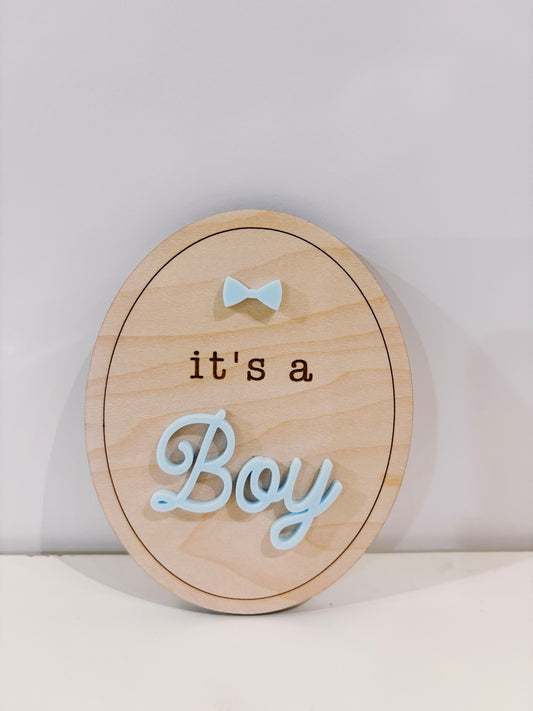 Its a Boy Oval Sign