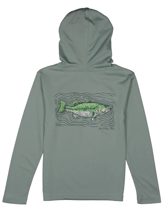Properly Tied Fog Spotted Bass Shade Performance Hoodie