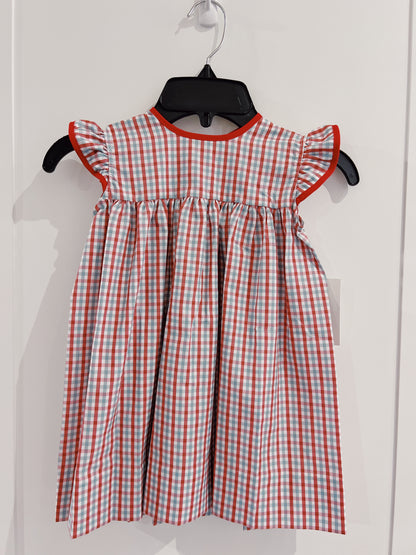 LuLu BeBe Red/Gray Plaid Dress