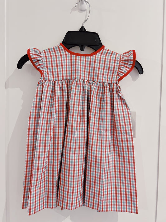 LuLu BeBe Red/Gray Plaid Dress