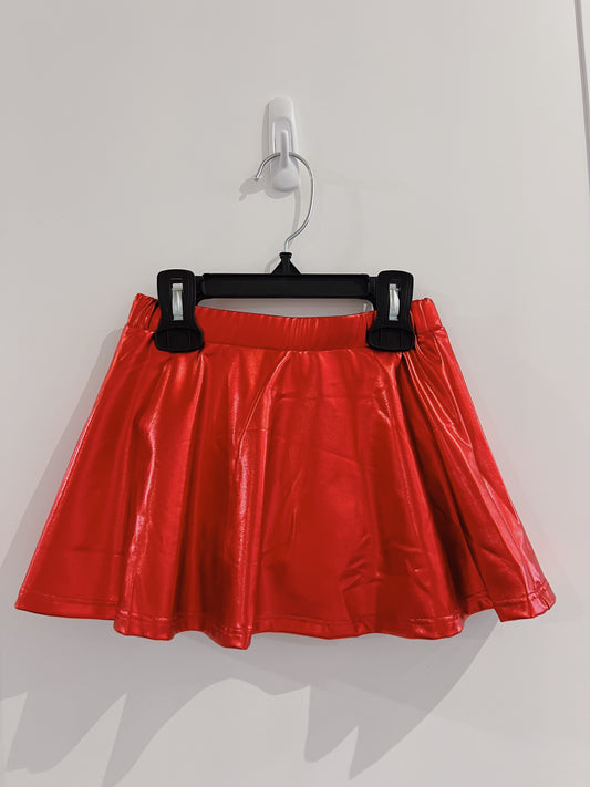 LuLu BeBe Metallic Red Skirt