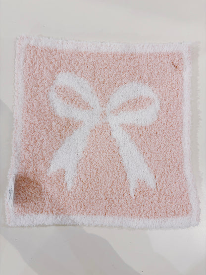 Cuddle Luxe Light Pink Bows Lovey