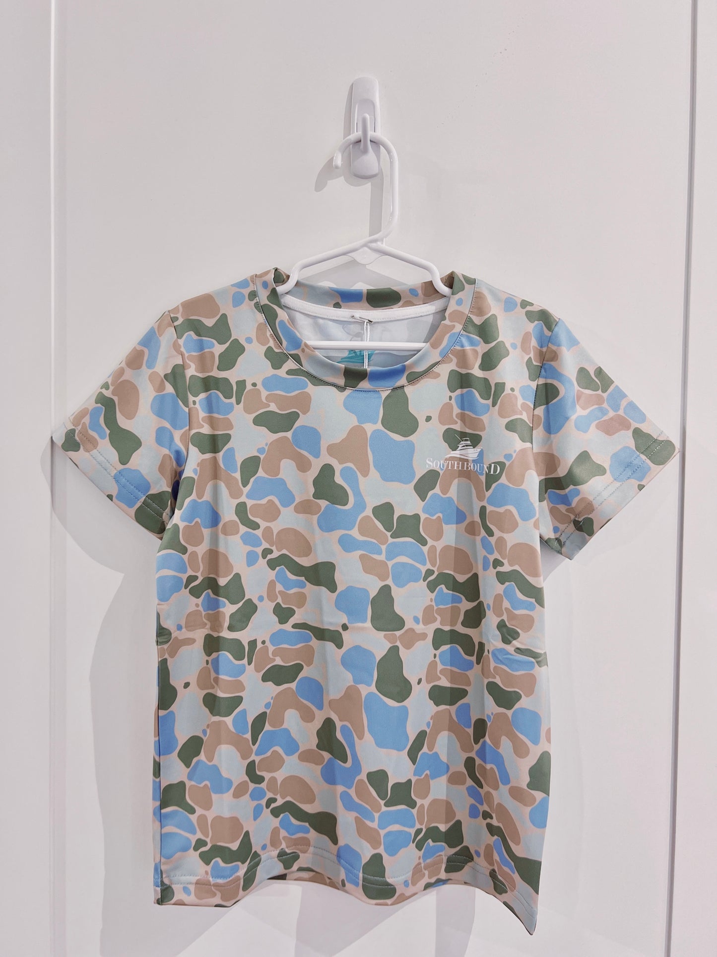 Southbound Perf Tee-Green/Blue/Khaki Camo