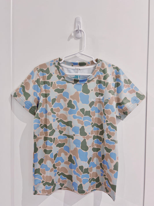 Southbound Perf Tee-Green/Blue/Khaki Camo