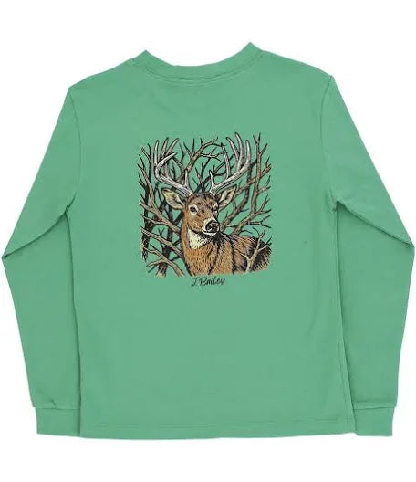 J. Bailey Sage Buck Logo L/S Tee