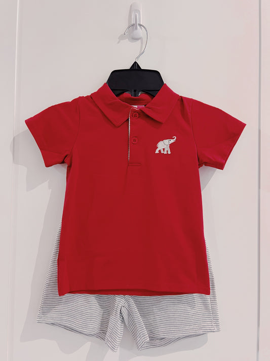 Banana Split Elephant Boys Short Set