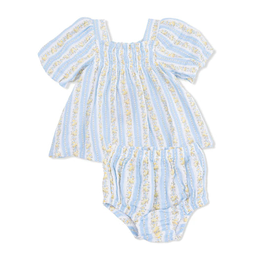 Odalys Floral Stripe Dress with Bloomer