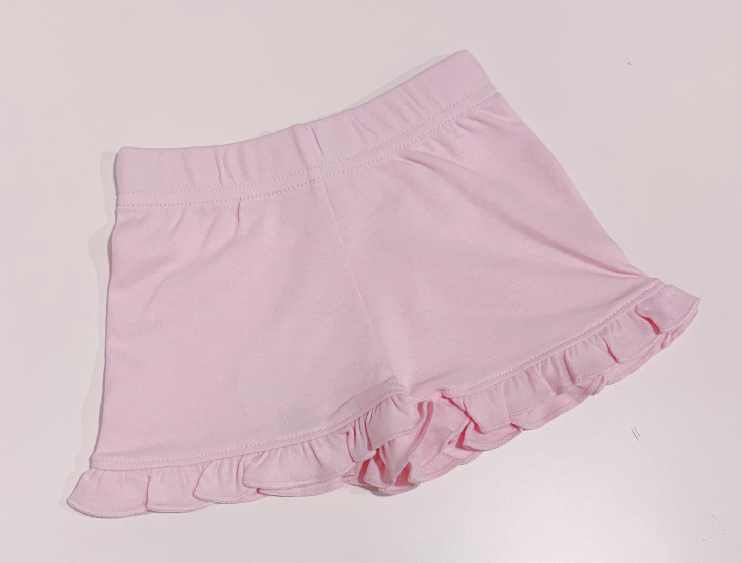 Light Pink Ruffle Shorts