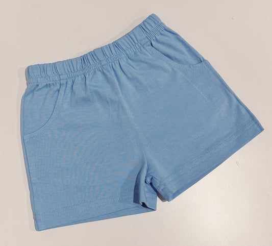 Sky Blue Jersey Pocket Shorts