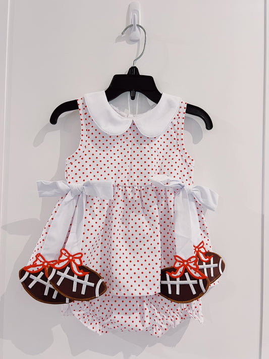 City Beautiful Red Football Bloomer Set