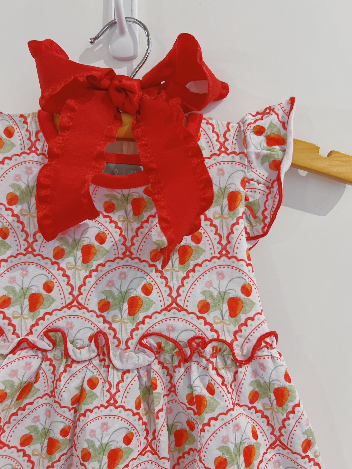 Strawberries Twirl Short Set