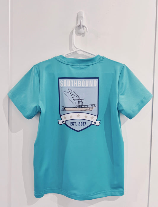 Southbound Perf Tee- Deep Sea Fishing Crest