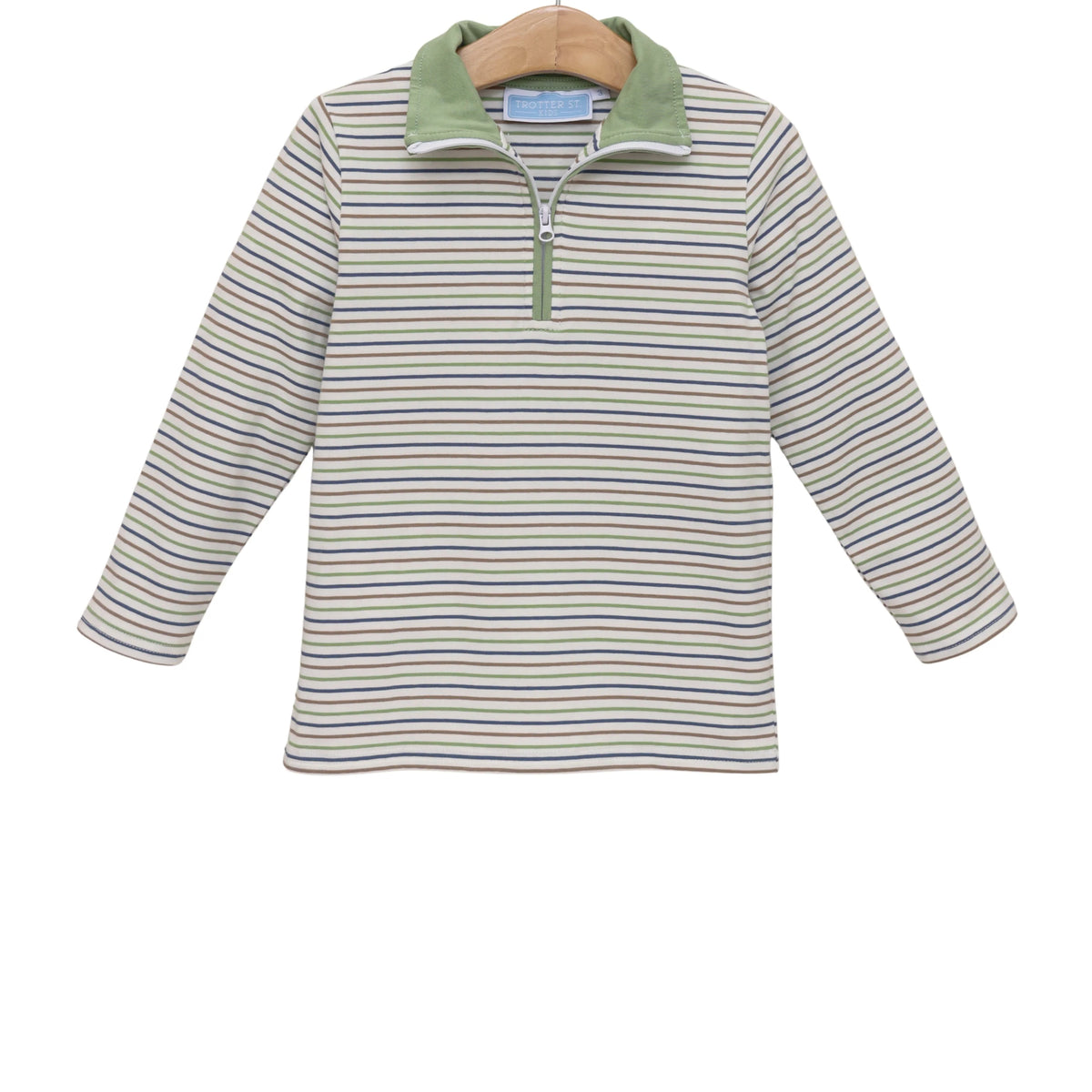 Trotter Street Kids Pine Cove Stripe Tucker Pullover