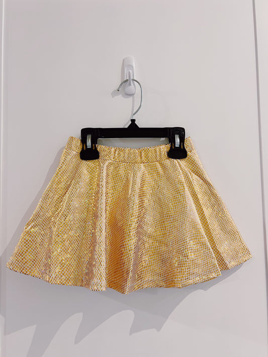 LuLu BeBe Metallic Gold Skirt