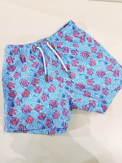 Coral Fish Swim Trunks