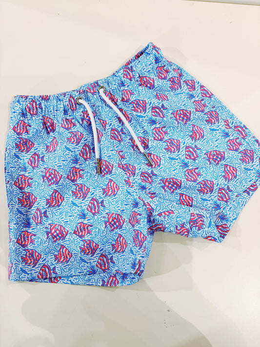 Coral Fish Swim Trunks