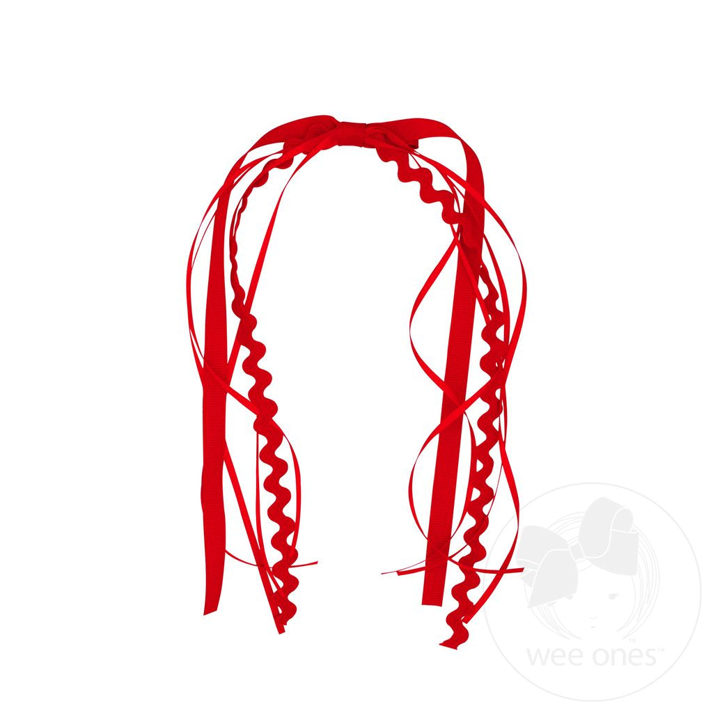 Red Streamer Ric Rac Bow