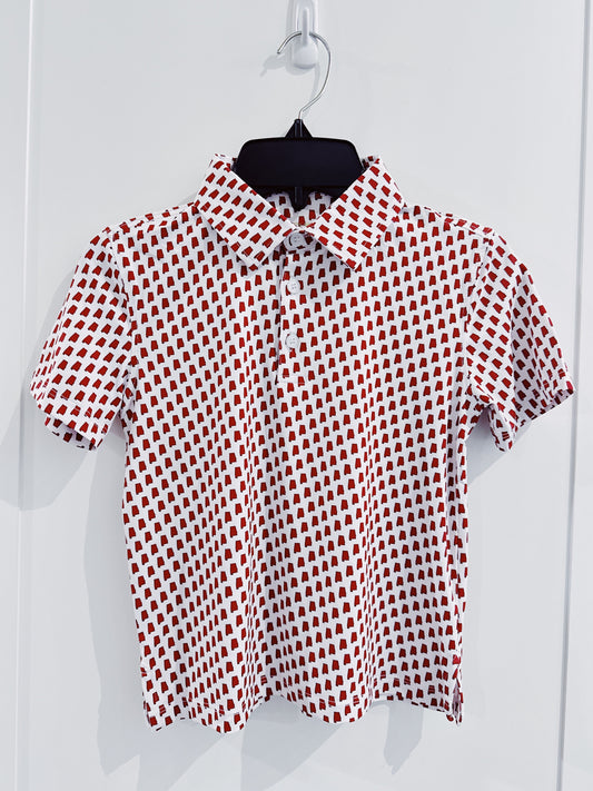 Meripex Alabama Outline Crimson/Grey Performance Polo