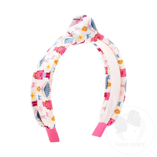 Pink Nutcracker Printed Knot Headband