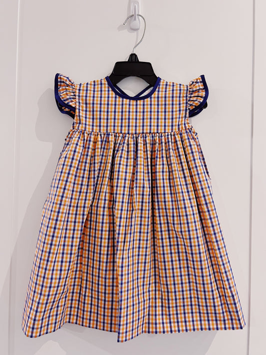 LuLu BeBe Blue/Orange Plaid Dress