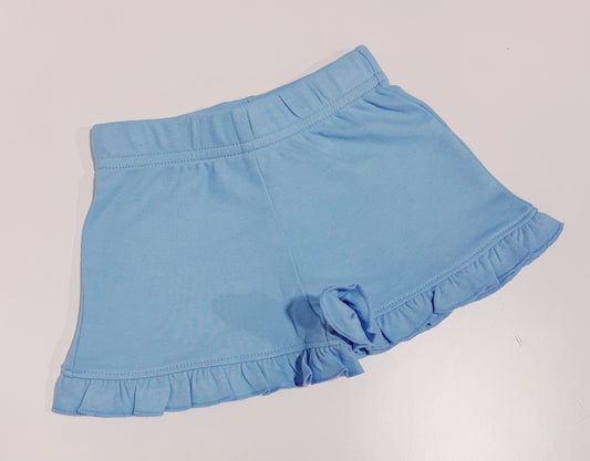 Sky Blue Ruffle Shorts