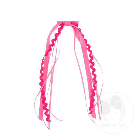 Hot Pink Streamer Ric Rac Bow
