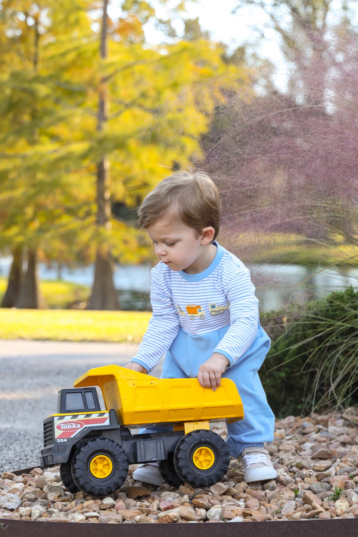 Trotter Street Kids Construction Trucks Romper