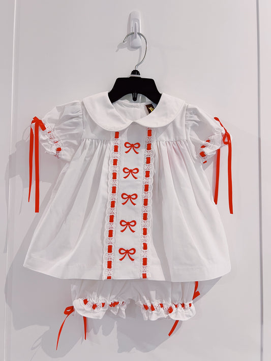 Banana Split Bows and Lace Bloomer Set