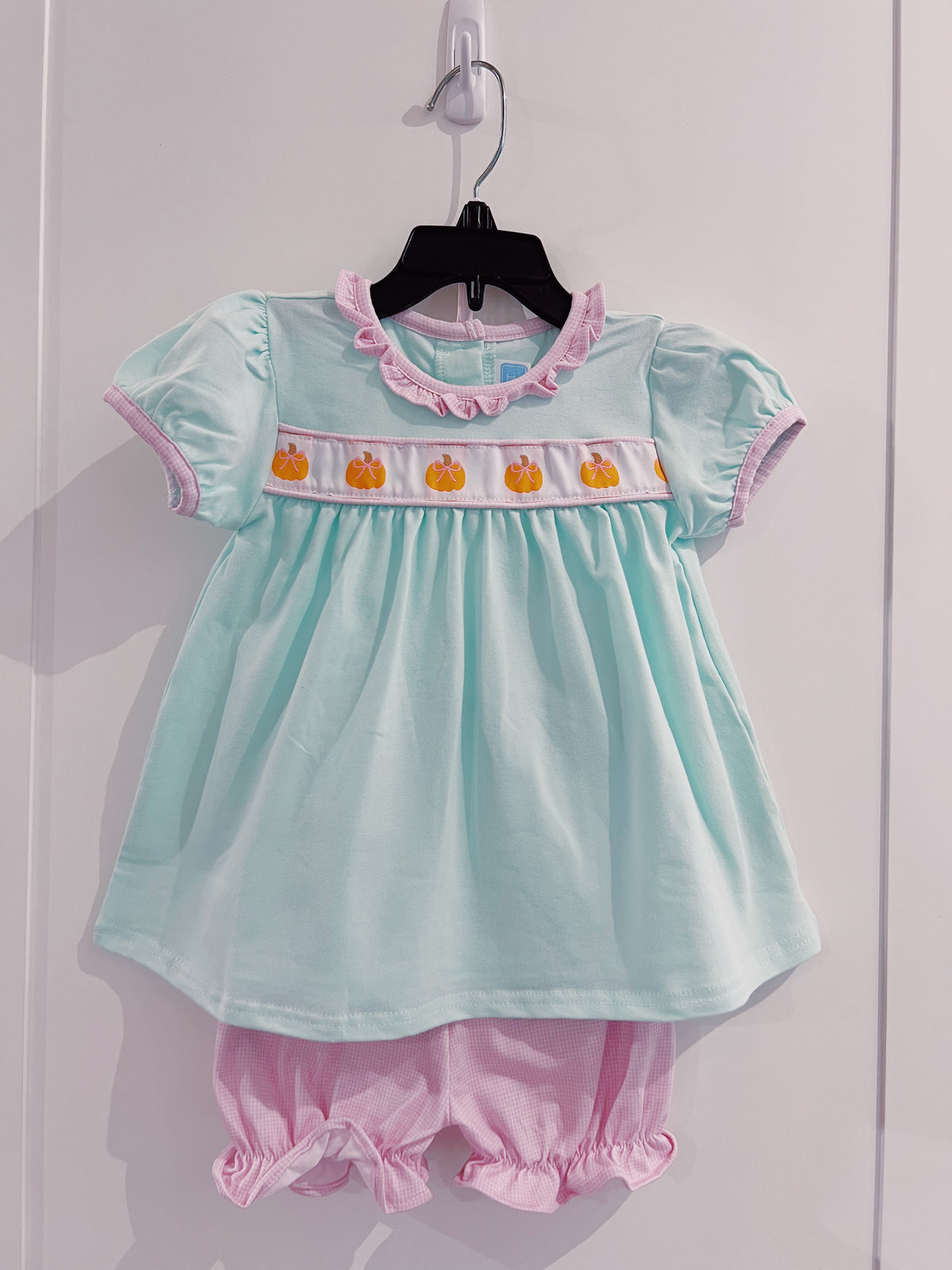 Trotter Street Kids Pumpkin Rowe Bloomer Set