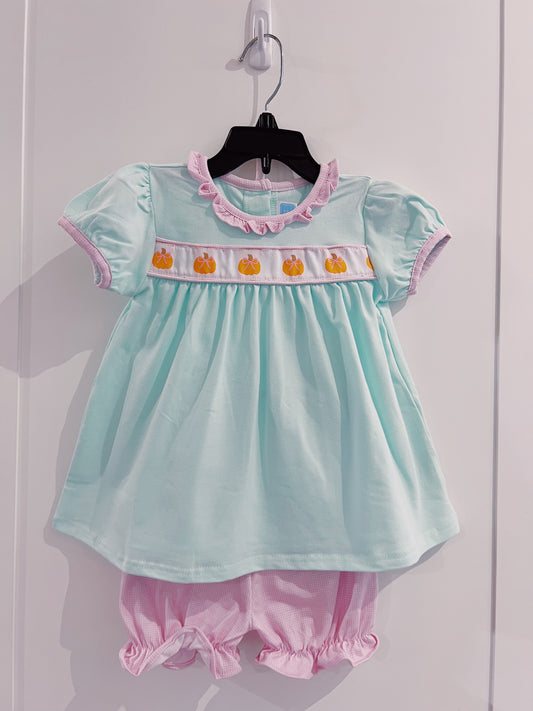 Trotter Street Kids Pumpkin Rowe Bloomer Set