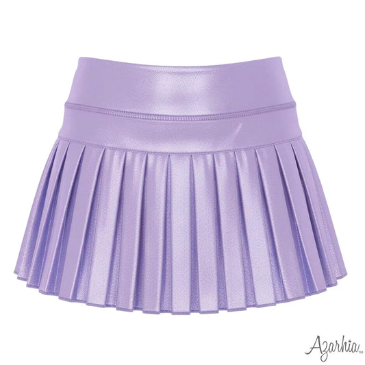 Azarhia Lavender Shimmer Mini Pleated Skort
