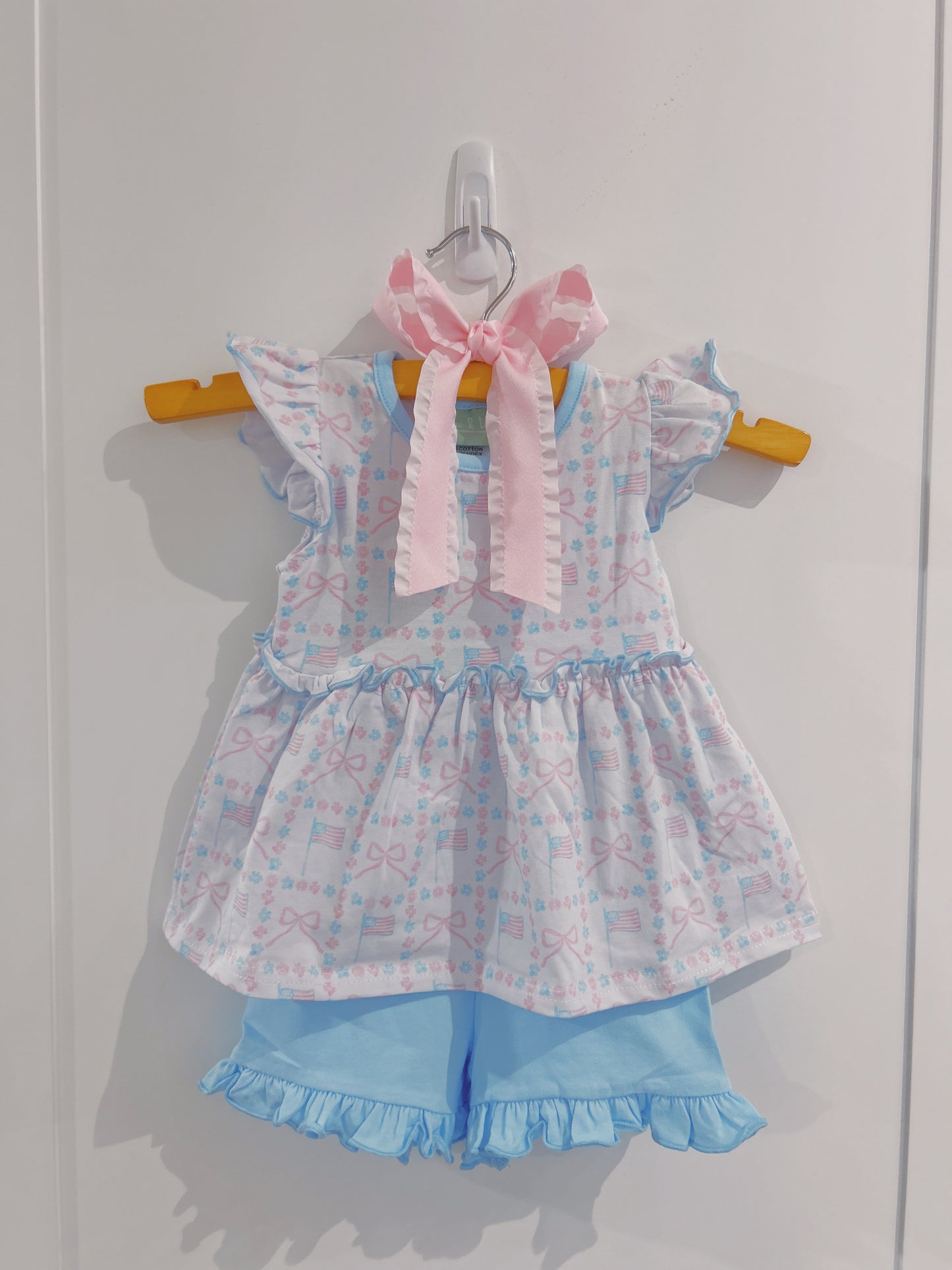 USA Flags Twirl Short Set