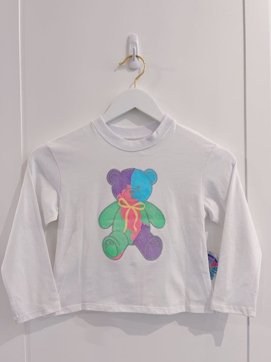 Azarhia Glitter Bear L/S Boxy Tee