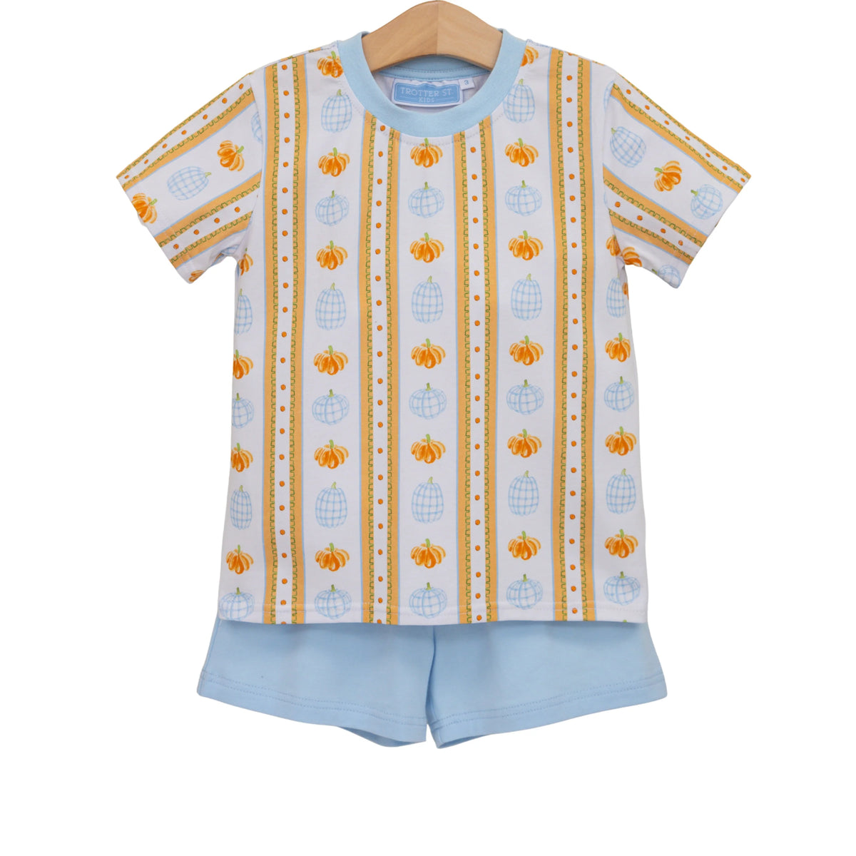 Trotter Street Kids Pumpkin Patch Short Set