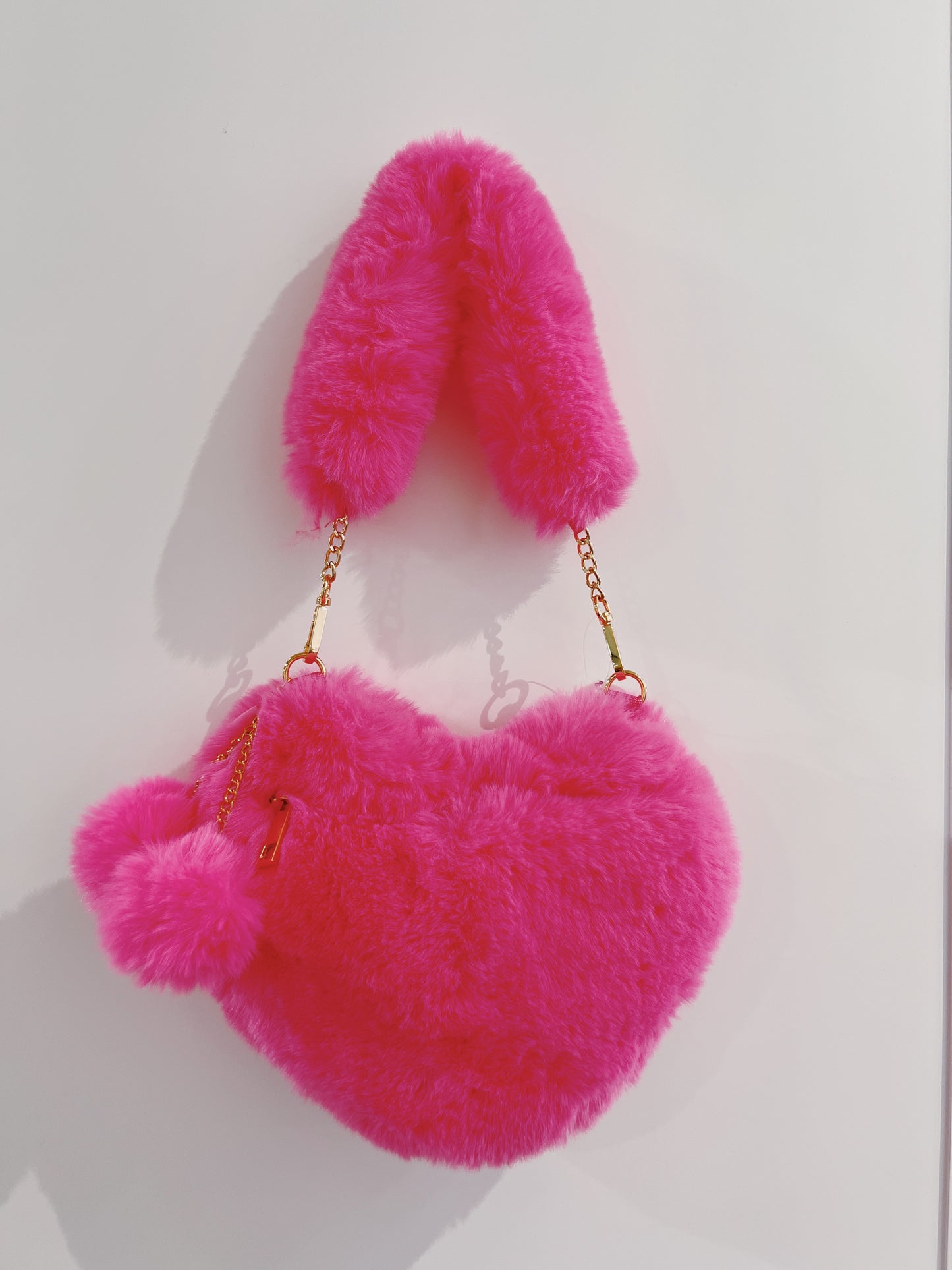 Furry Heart Purse