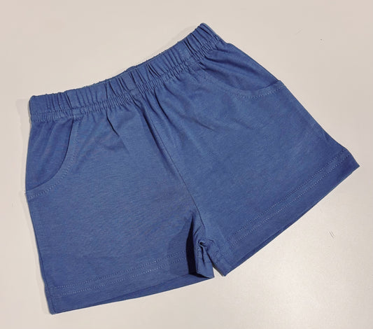 Steel Blue Jersey Pocket Shorts