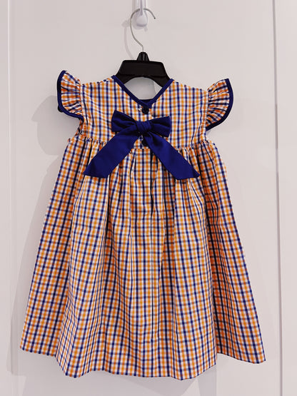 LuLu BeBe Blue/Orange Plaid Dress