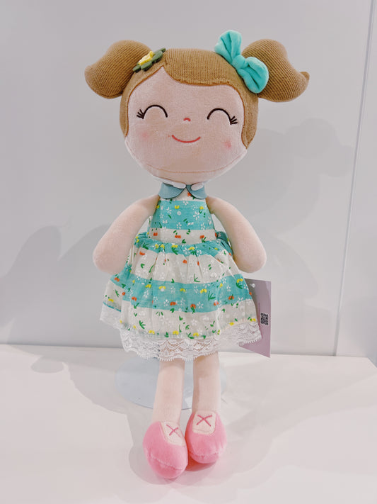 16" Plus Doll- Green Dress/Light Brown Hair