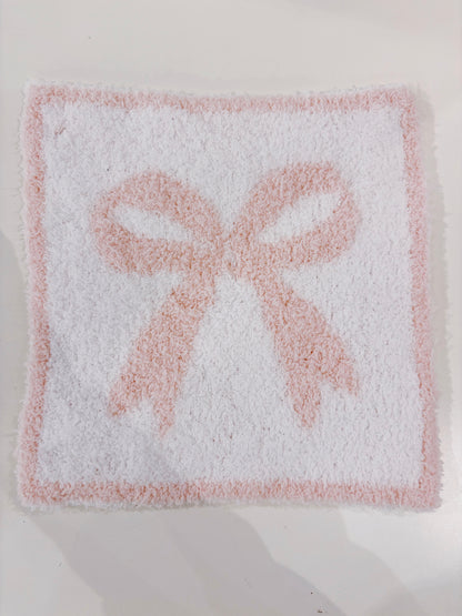 Cuddle Luxe Light Pink Bows Lovey