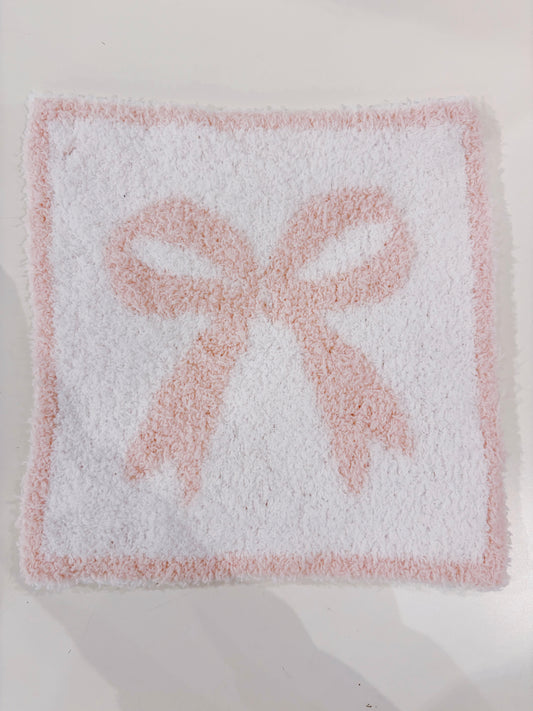 Cuddle Luxe Light Pink Bows Lovey