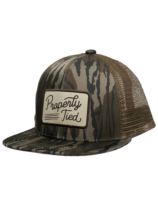 Properly Tied Mossy Oak Bottomland Camo Trucker Hat