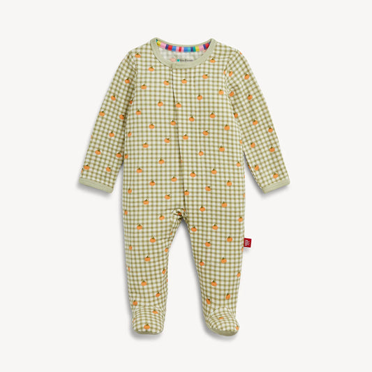Magnetic Me Pumpkin Plaid Modal Footie