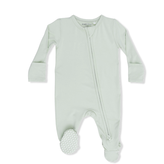 Angel Dear Milky Green 2 Way Zipper Footie