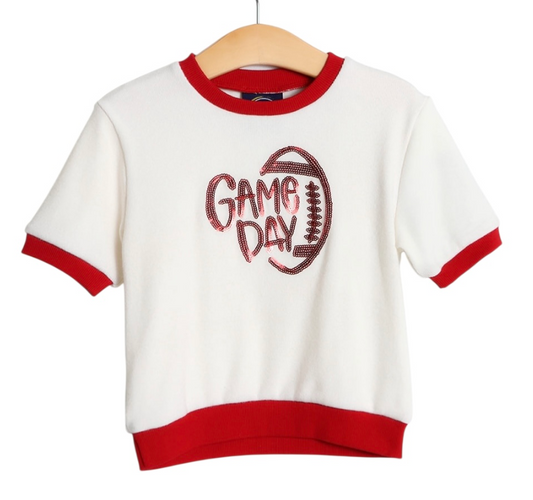 Emma Jean Red/White Game Day Sweater