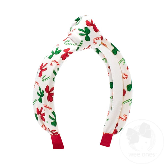 Candy Cane Printed Knot Headband