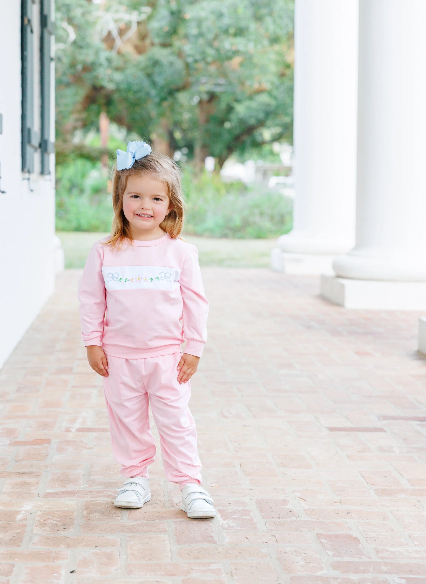 Trotter Street Kids Flower Jogger Set
